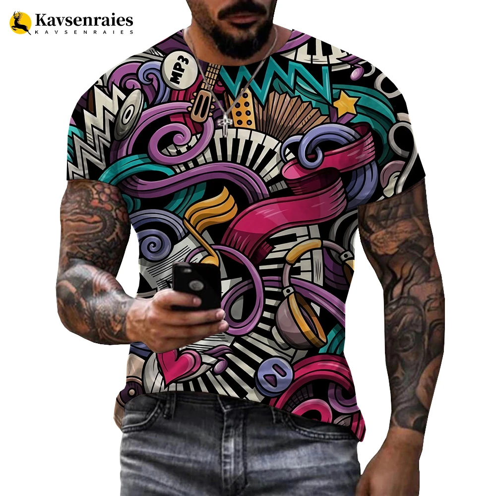 

Hot Sale Funny Neon Graffiti Printed 3D T-shirt Men Women Summer Casual Short Sleeve Hip Hop Harajuku Streetwear Tops 6XL