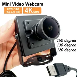 Ultra High - Definition 4K Mini USB Webcam with Built - in Microphone and Multiple Lens Options (8MP With 1.8mm Lens)