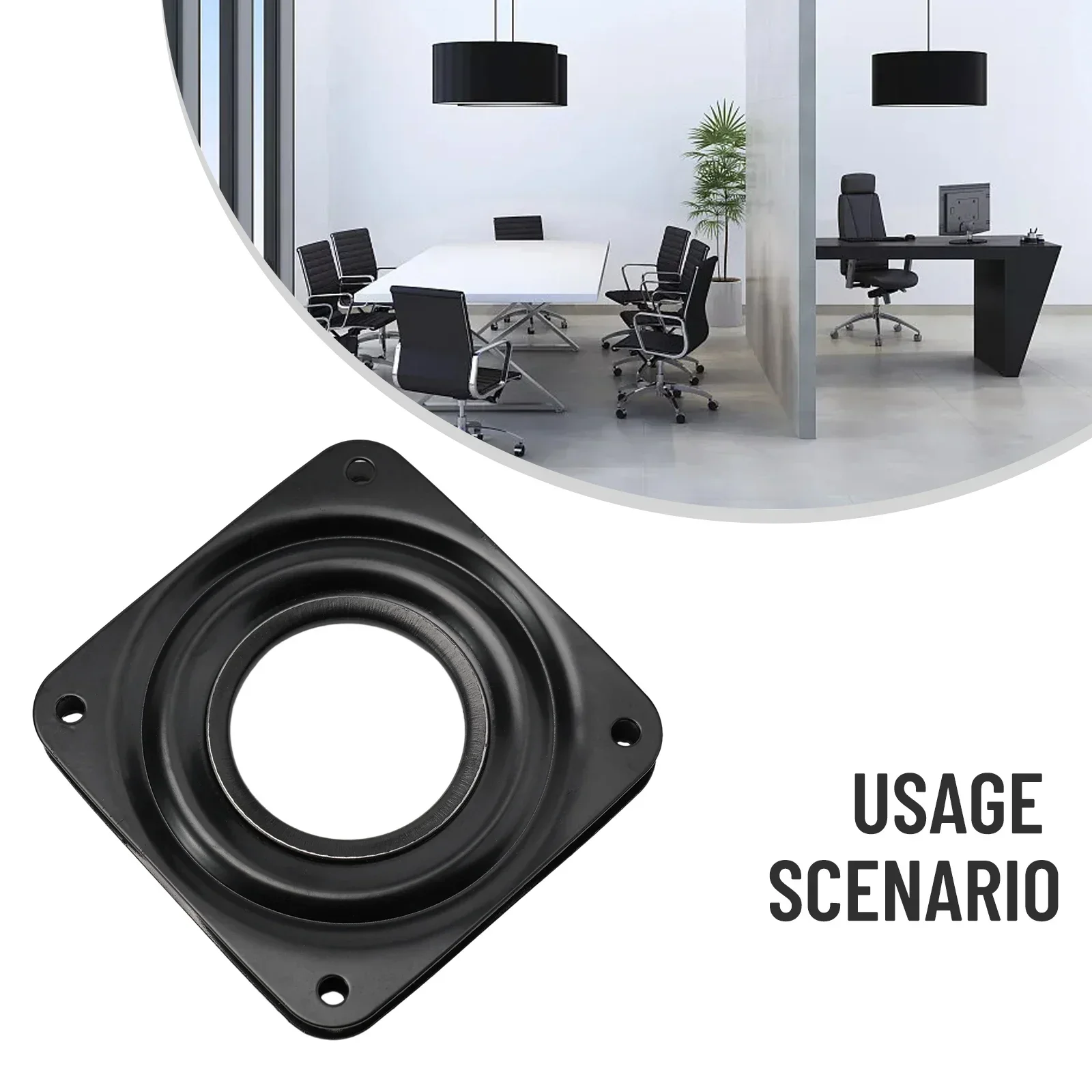 High Quality Exquisite Practical Hollow Turntable 1PCS Bearing Rotating Black Plate Desk Table Swivel Turntable