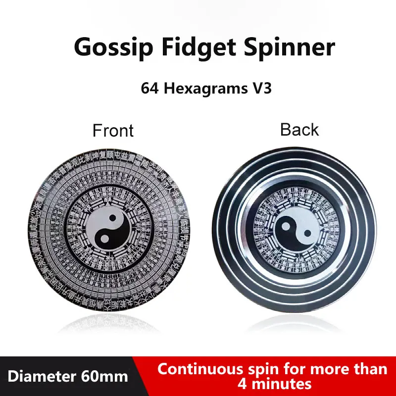 

Chinese Traditional Fingertip Gyroscope Tai Chi Innate Gossip Fidget Spinner Decompression Artifact ADHD Relax Toy