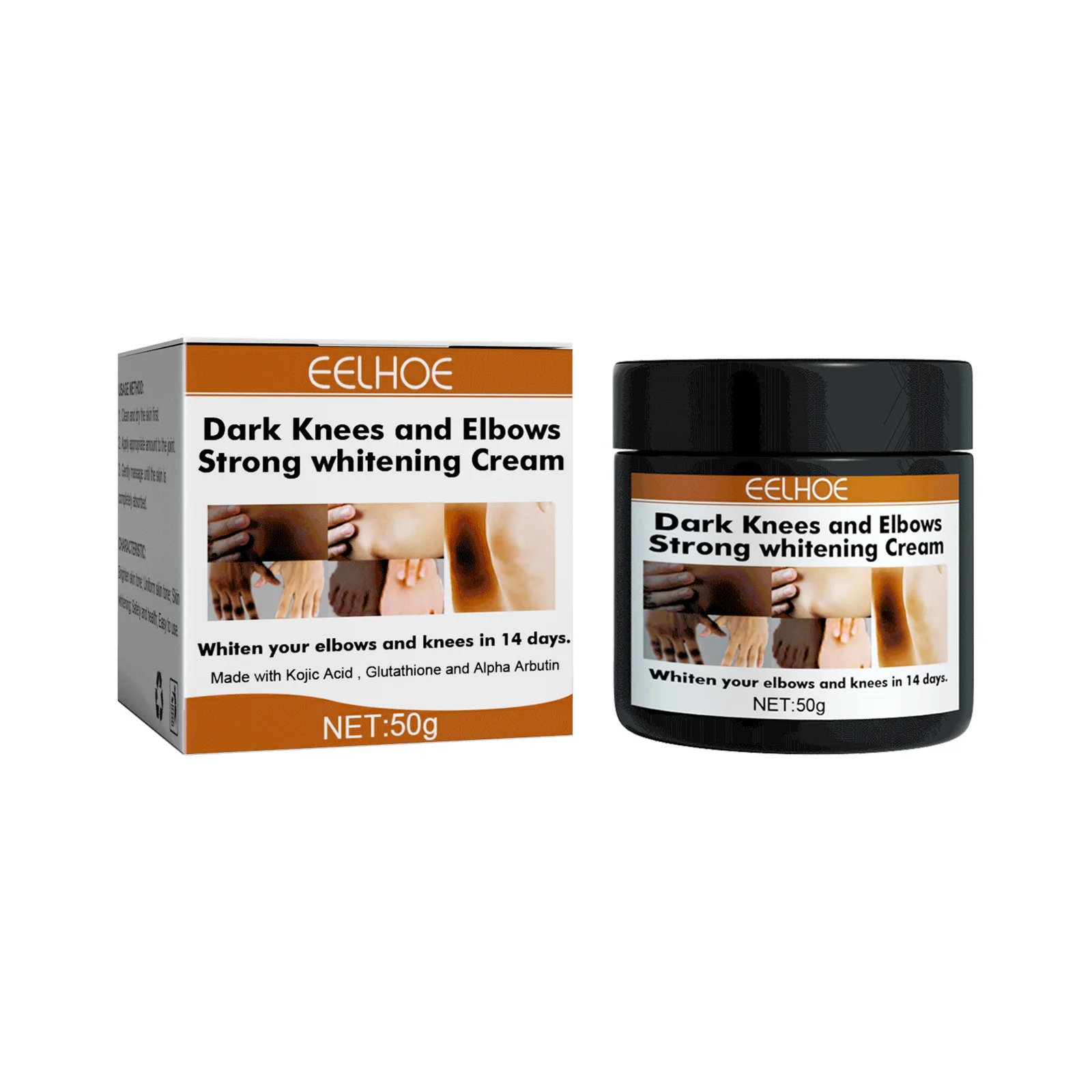 Dark Knuckle Wh-itening Cream Pigmentation Elbows Knees Brighten Moisturizing Blemish Fr-eckle Remover Skin Bleaching Cream 50g 2