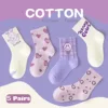 2025 Spring Children's Socks Girls Boys Trendy Pattern Sport Sock Mid Calf Socks  Cotton Socks 5 Pairs 1