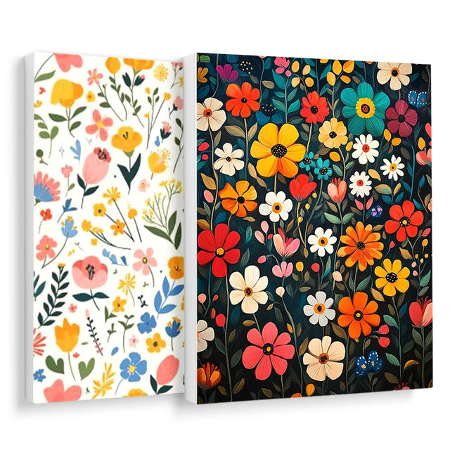 RUOPOTY-peinture par numéros adultes fleurs montagne forêt paysage pour débutant bricolage aquarelle peint à la main peinture à l'huile sur toile 1