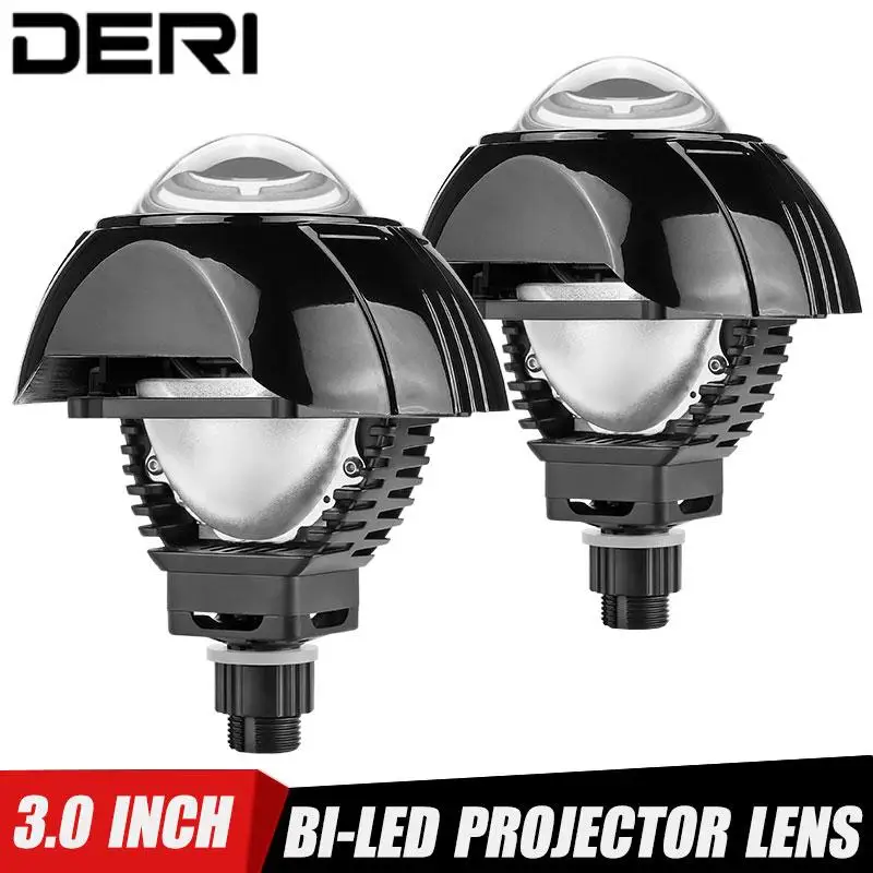 

H4 H7 9005 9006 Auto Head Light Projector Lens Bi Led Hi/Lo Beam 3 Inch 12V Retrofit Car Headlight Styling LHD RHD With Shrouds