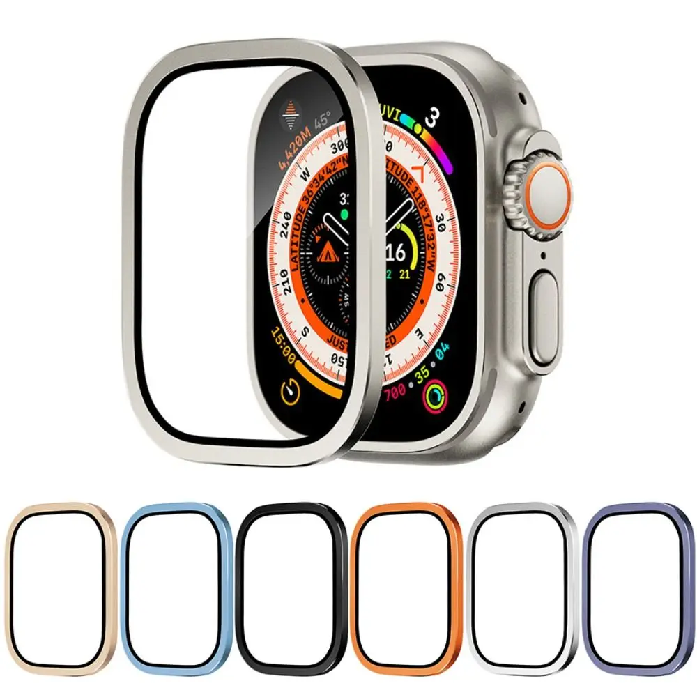 

Аксессуары для умных часов от царапин, защита экрана с металлической рамкой для Apple watch ultra 49 мм