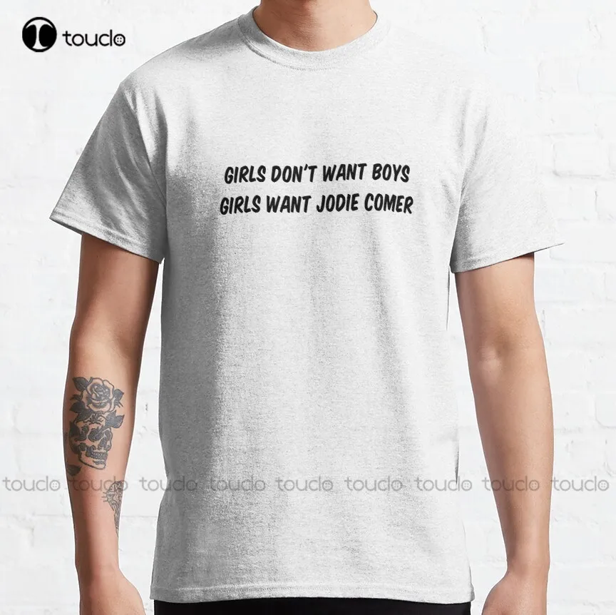 

Классическая футболка Killing Eve - Girls Want Jodie Eat, белая женская рубашка, индивидуальная футболка с цифровой печатью для подростков, унисекс