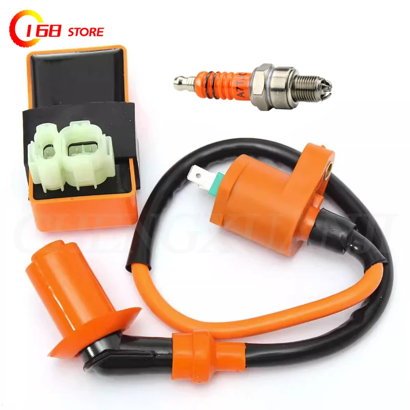 Ignition CDI Box 6 Pins AC Coil Spark Plug For GY6 50 80 110 125 150cc Moped Scooter ATV Go Carts