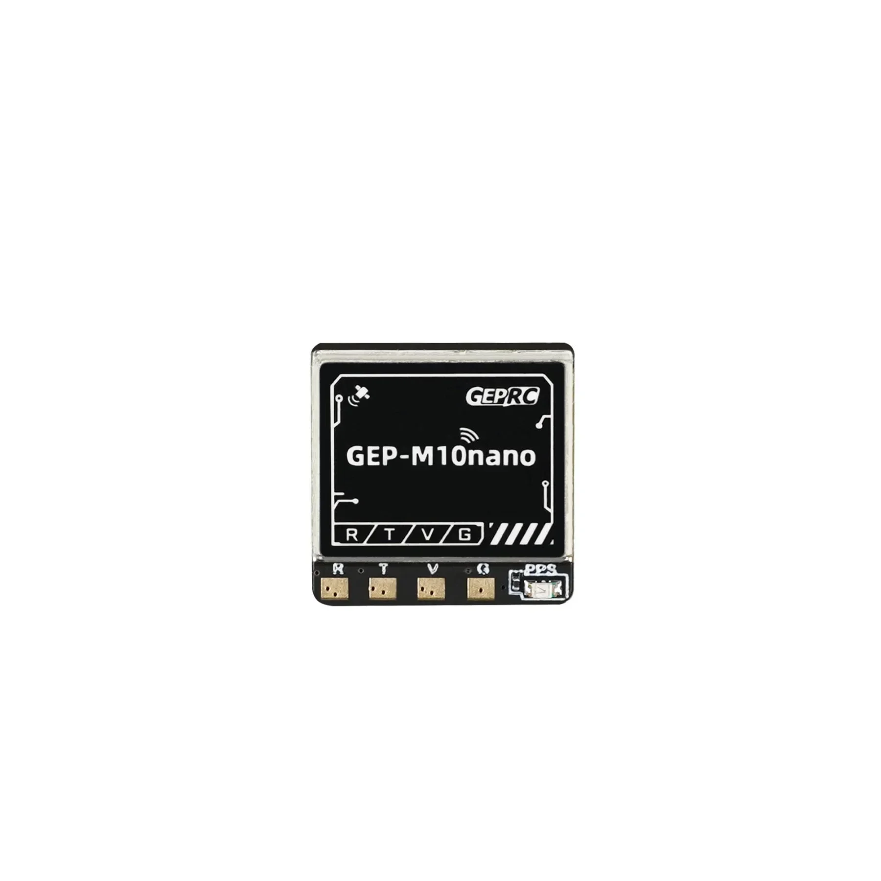 Boîte du module GPS GEPRC M10 pour drone FPV course, avec étiquette et contenu