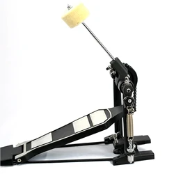 Premium Aluminium Alloy Drum Pedal with Wool Beater (Black)