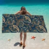 DIZETION Absorbent and Quick-drying Beach Towel Microfiber Yoga Swimming Beach Towel Printed Seaside Bath Towel 70*140CM 5