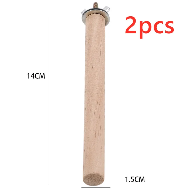 Natural Wood Hanging Stand & Perch for Bird Cages - Parrot Toy & Pet Supplies