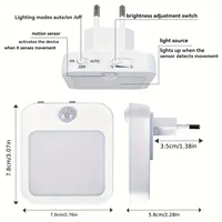 1PC Red Light Night Light With A Plug, Intelligent Night Light, Automatic On/Off, Suitable For Bedroom, Bathroom, Kitchen 3