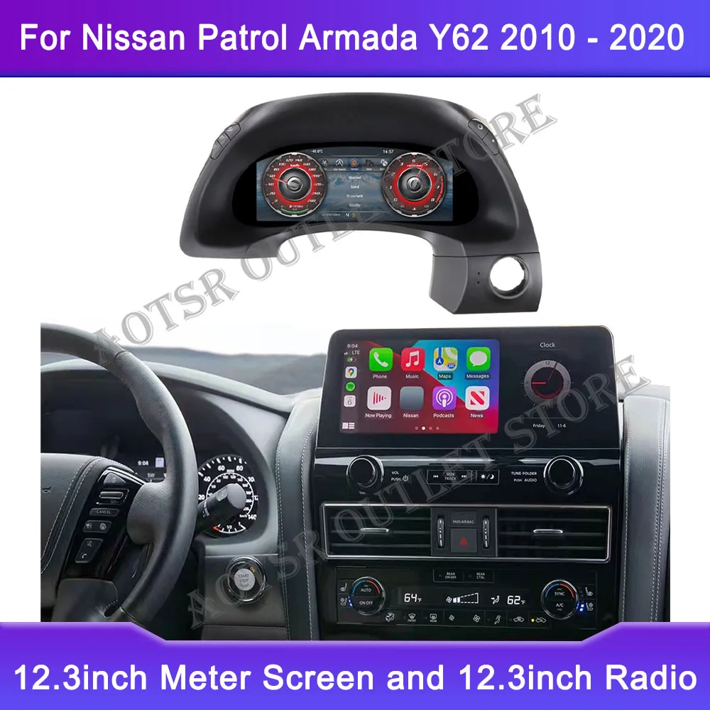 

Android Car Multimedia Player For NISSAN PATROL Armada Y62 For Infiniti QX80 2010 2011 2012 2013 - 2020 Instrument LCD Dashboard