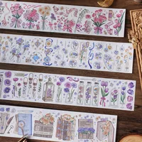 Poetry Wine Flower Tea Washi Tape Paper Masking Tape For Diy Diary Scrapbooking Decorations 1