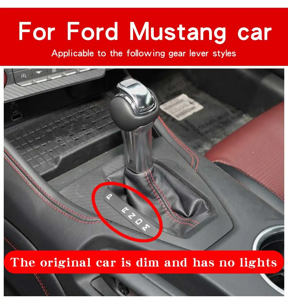 For Ford Mustang GT 2015 2016 2017 2018 -2024 LED Crystal Gear Shift Knob Stick