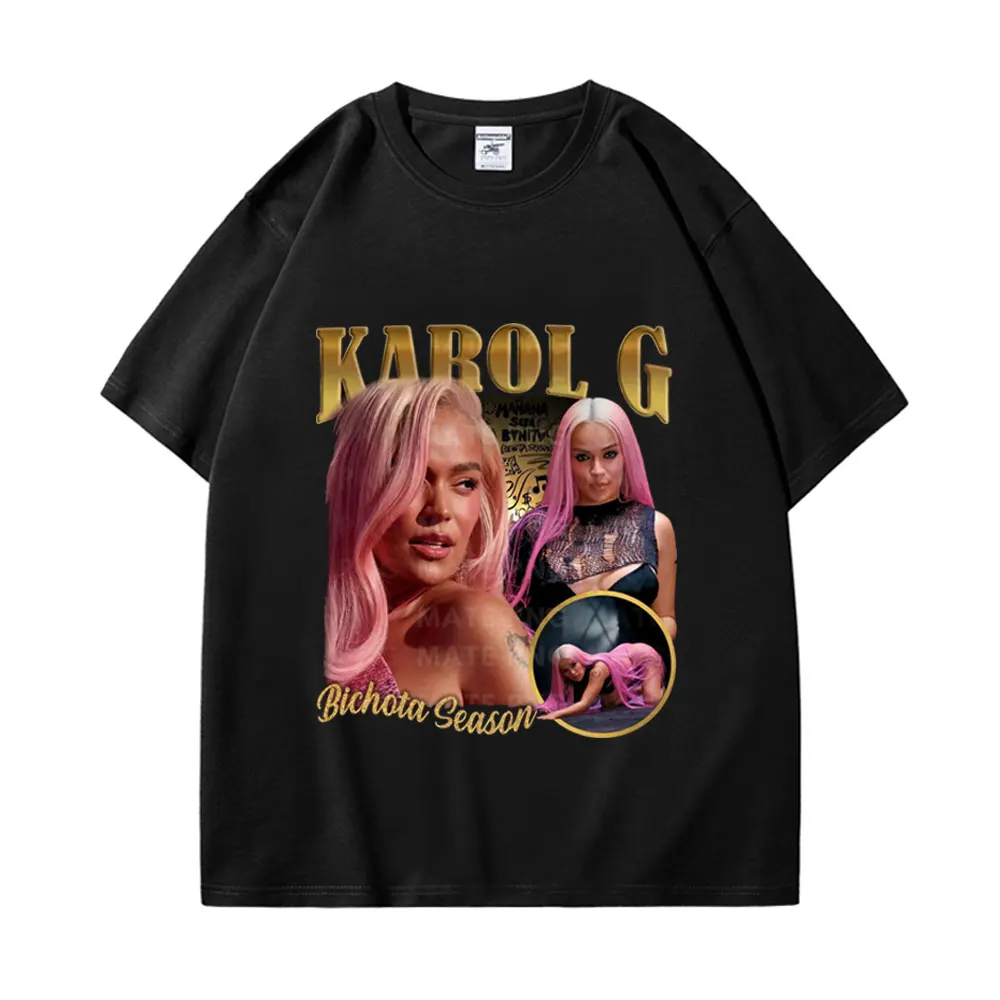 

Футболка унисекс с принтом певицы Карола, модная повседневная винтажная блуза оверсайз в стиле хип-хоп, летняя одежда
