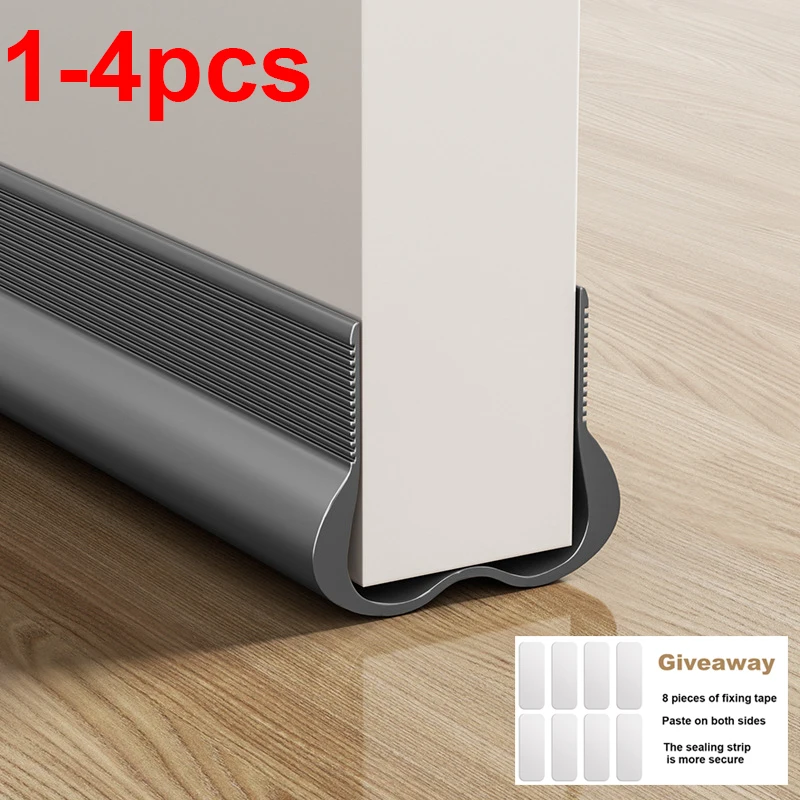Door Bottom Sealing Strip PVC Soundproofing Wind and Dust Proof Weather Stripping Easy Installation Removable Strip 1-4pcs