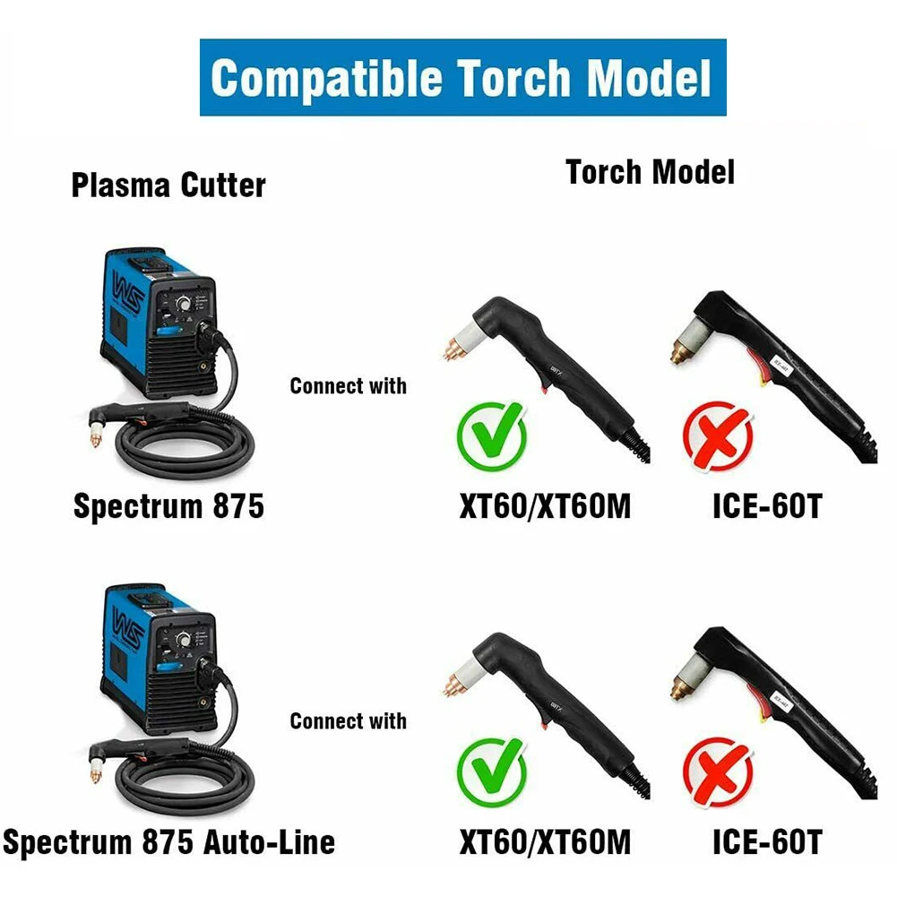 

Набор электродов и наконечников 20 шт., 60A электрод 256026 наконечник 249929 для электрического резака Miller Spectrum 875, аксессуары для сварки XT60