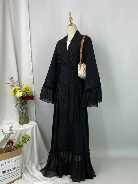 108874-47fdbf.jpg Abayas Noirs pour Femme Musulmane, Kebaya, Caftan Marocain, Kimono, Vêtements Islamiques, Ramadan Eid Dubai