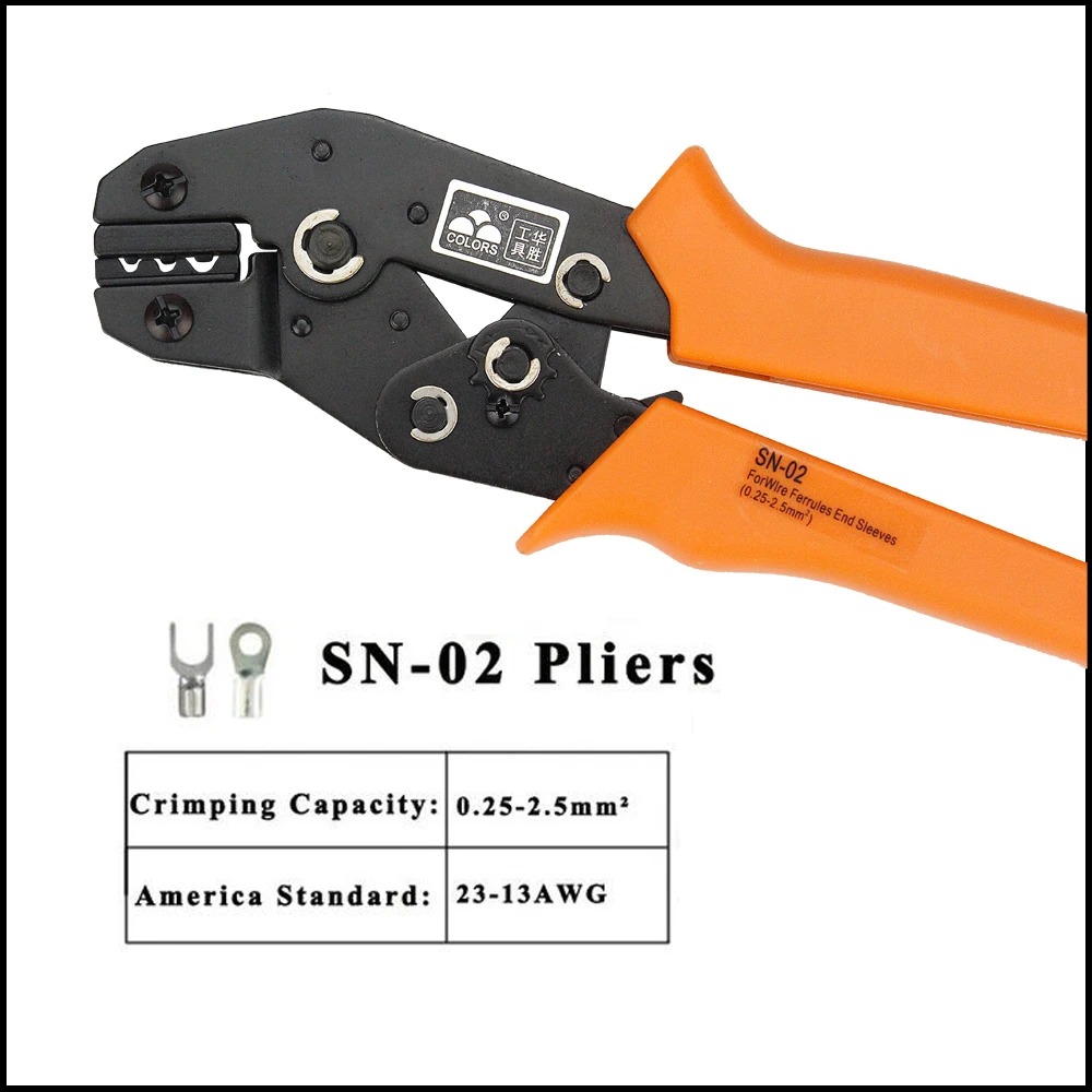 tool ratchet Mini european style crimping pliers SN-02 Non-insulated terminals 5