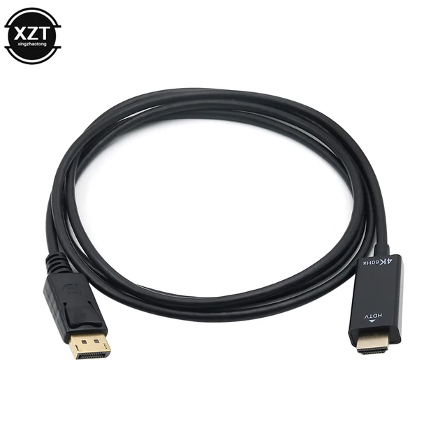 Displayport Dp To Hdmi 2.0 Cable 4k Converter Adapter Cable 1.8m 1m For Hp  Dell Asus Lenovo Pc Laptop To Hdtv Hdmi - Audio & Video Cables - AliExpress