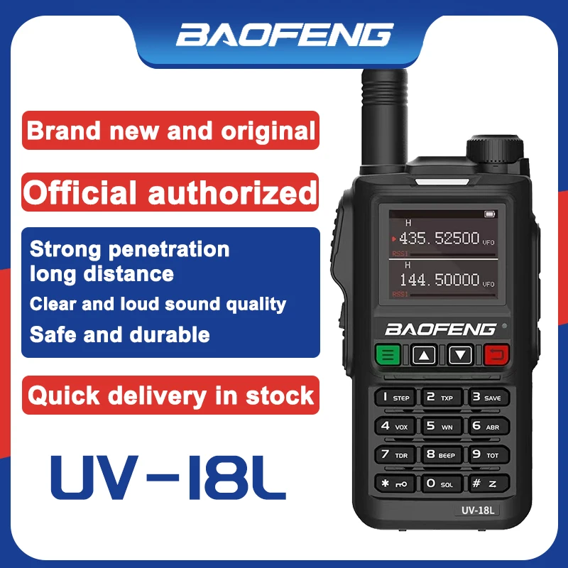 

Портативная рация Baofeng UV18L, черная, двусторонняя радиосвязь, мощный трансивер UV18L