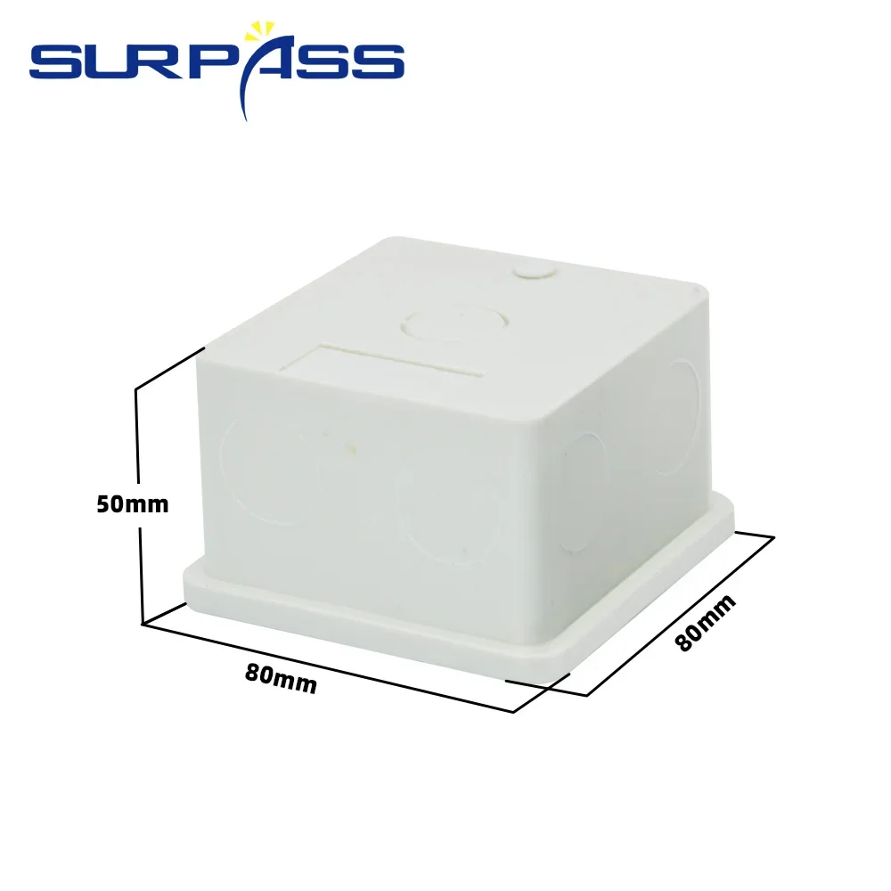 Adjustable 86 Standard Mounting Box Internal Cassette 80mmx80mmx50mm For 86 Type Switch and Wall Amplifier Music Panel Wire Box