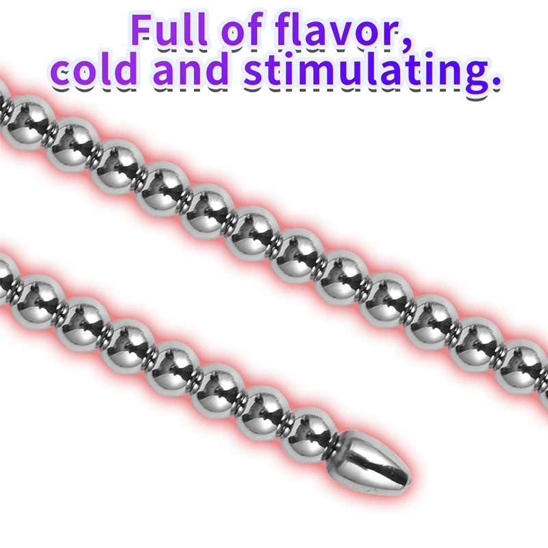 Urethral dilator silicone urethral dilator Stainless steel bead Horse Eye Stick Urethran Expander Sextoys SM Penis Plug Men Urethra Masturbation Stimulator Adult Supplies
