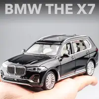 1:32 BMW X7 SUV Alloy Model Car Toy Diecasts Casting Pull Back Sound and Light Car Toys For Children Vehicle 1