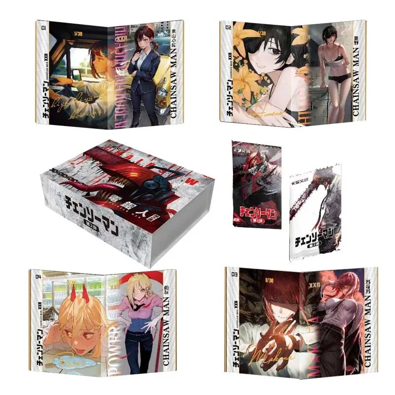 

Chainsaw man Collection Cards Booster Box Rare Anime Cards