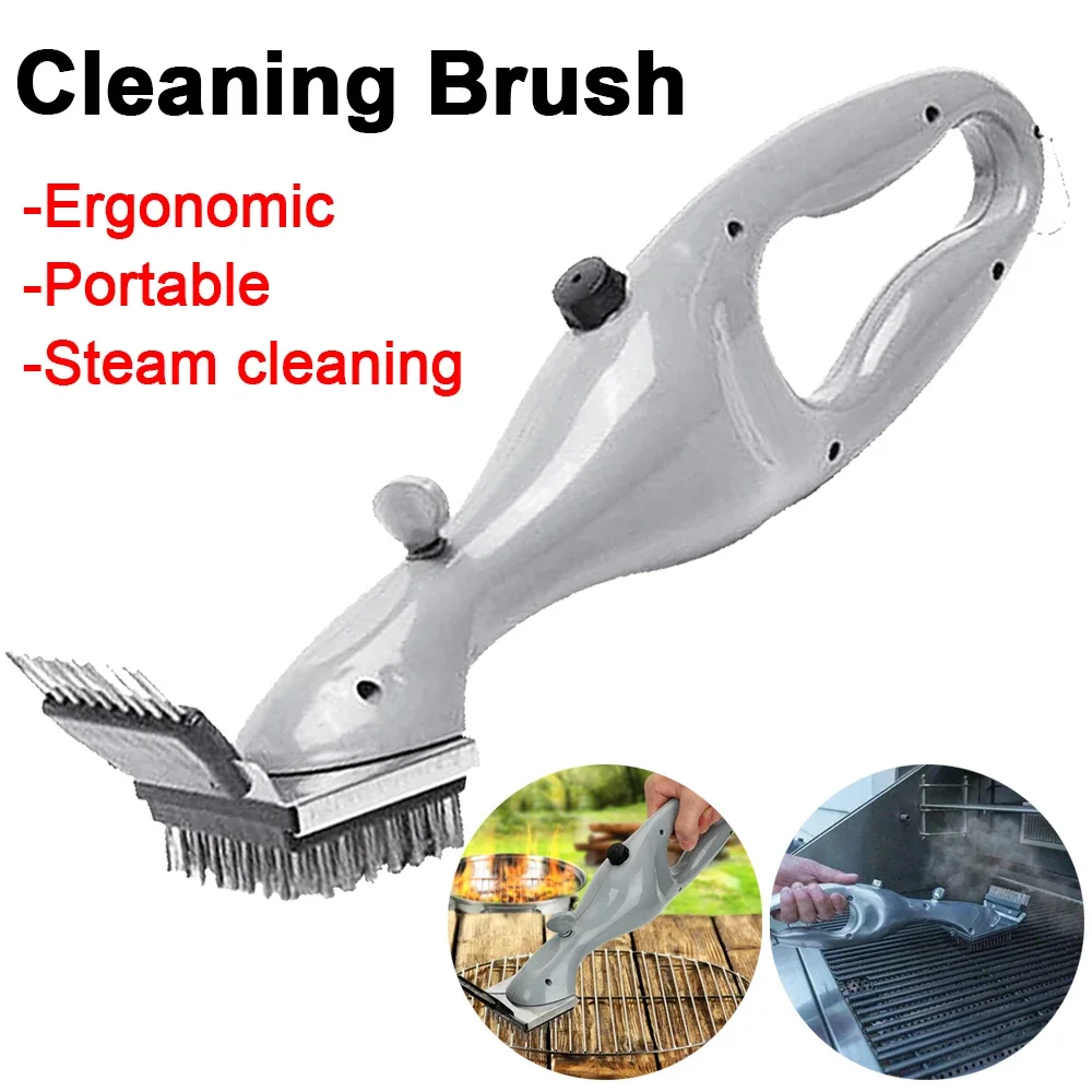 Portable Steam Cleaning Brushes Camping Barbecue Grill Cleaner Oil Fume Grill Stain Removal Scraper BBQ Tools Kitchen Gadget