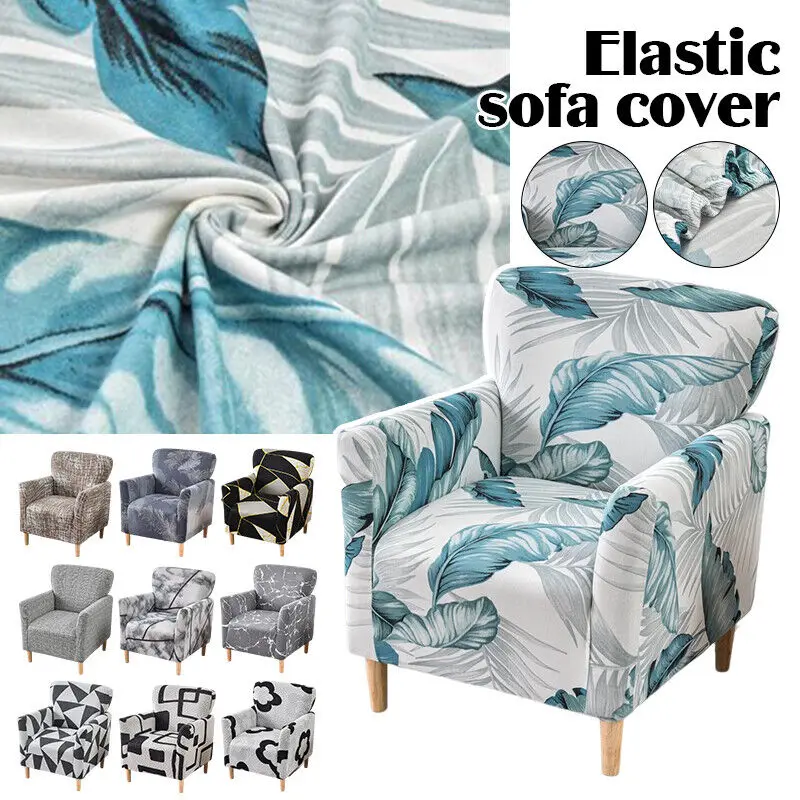 Floral Stretch Chair Cover Sofa Single Armchair Slipcover Highbackrest Protect Living Room Furniture Protector Home Decoration 4