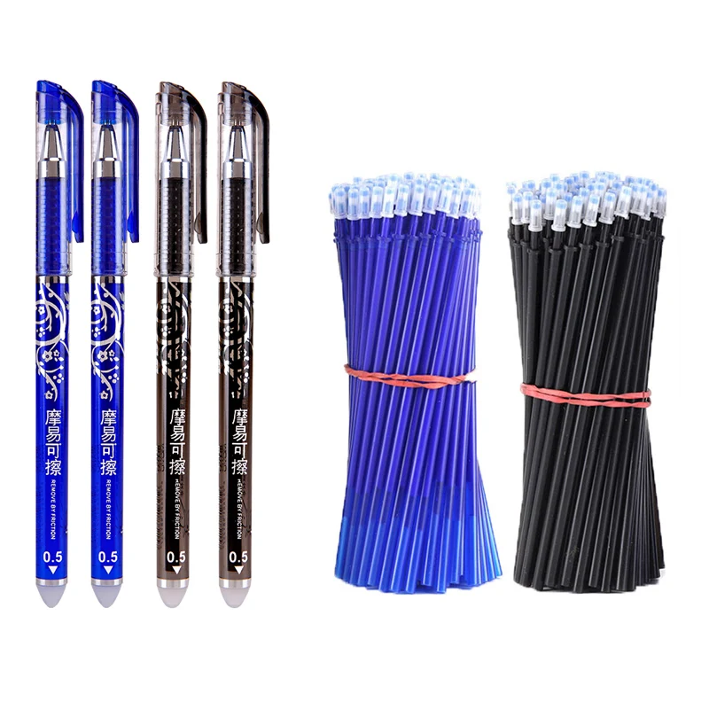 Erasable Ballpoint Pen Chinese Style Washable Handle Blue Black Color Ink Writing School Office Stationery Supplies Exam Spare 1 set of color comparing cards architecture paint color cards drawing supplies