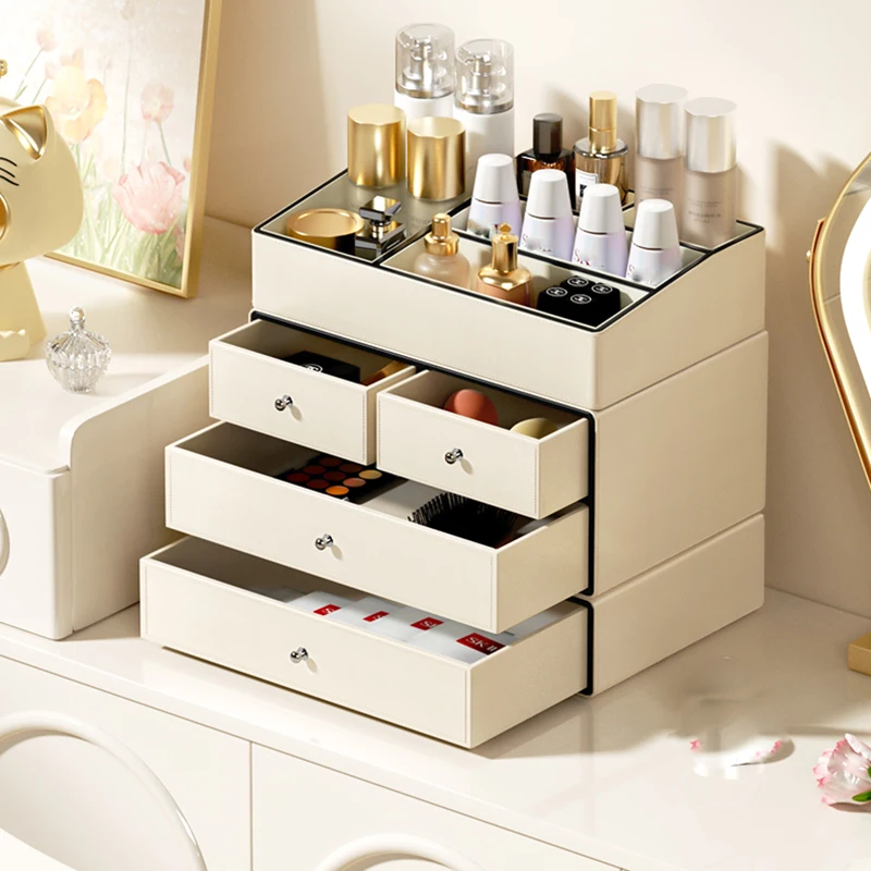 

Bathroom Luxury Makeup Organizer Pretty Deep Drawer Desktop Organizers Storage Skincare Parfume Rangement Cosmetic Organizer