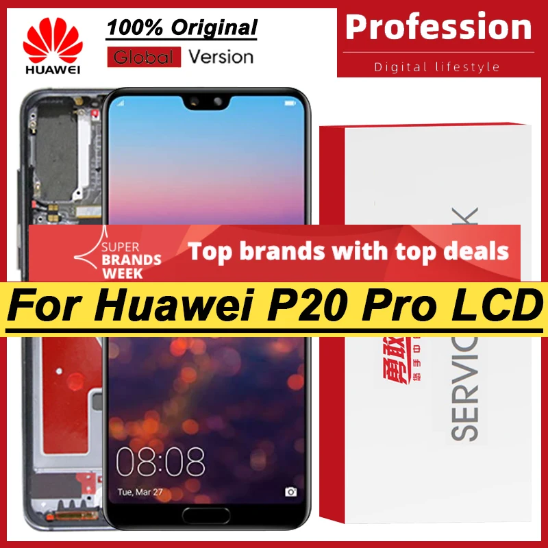 100% Оригинальный 6 1 ''OLED дисплей для Huawei P20 Pro ЖК-сенсорный экран дигитайзер в
