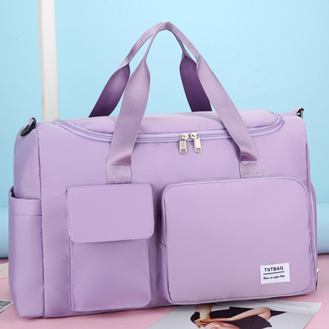 Cloth Shoulder Duffel Handbag Women Travel Sport Fitness Weekend Gym Bags Dry And Wet Separation Sport Bag