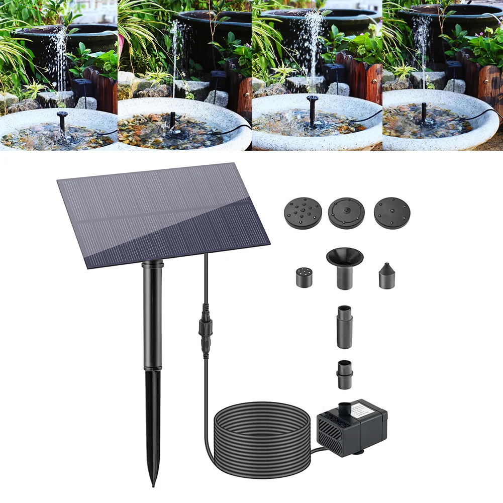 Description Picture 6 of item5W 5V Solar Power Panel Water Pump Garden Decoration with Stake Solar Panel Fountain Watering System Energy Saving Kits for Pool