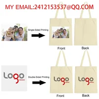 Bricolage personnel personnalisé sac fourre-tout Shopping ajouter votre Logo imprimer conception originale mode voyage toile sacs à bandoulière femmes sacs à main 2