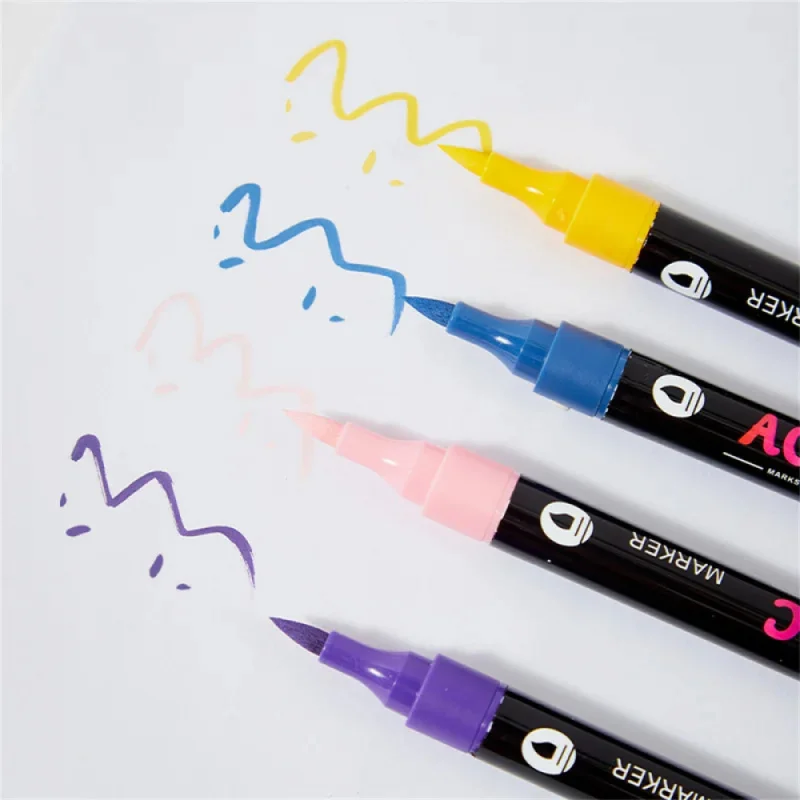 Acrylic Paint Markers 24/48/72 colors Dual Tip Fast Drying
