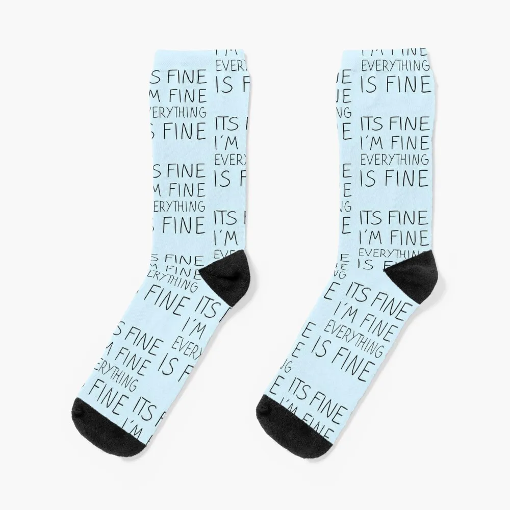 

It's Fine I'm Fine Everything is Fine Socks compression hiphop Men's Socks Women's