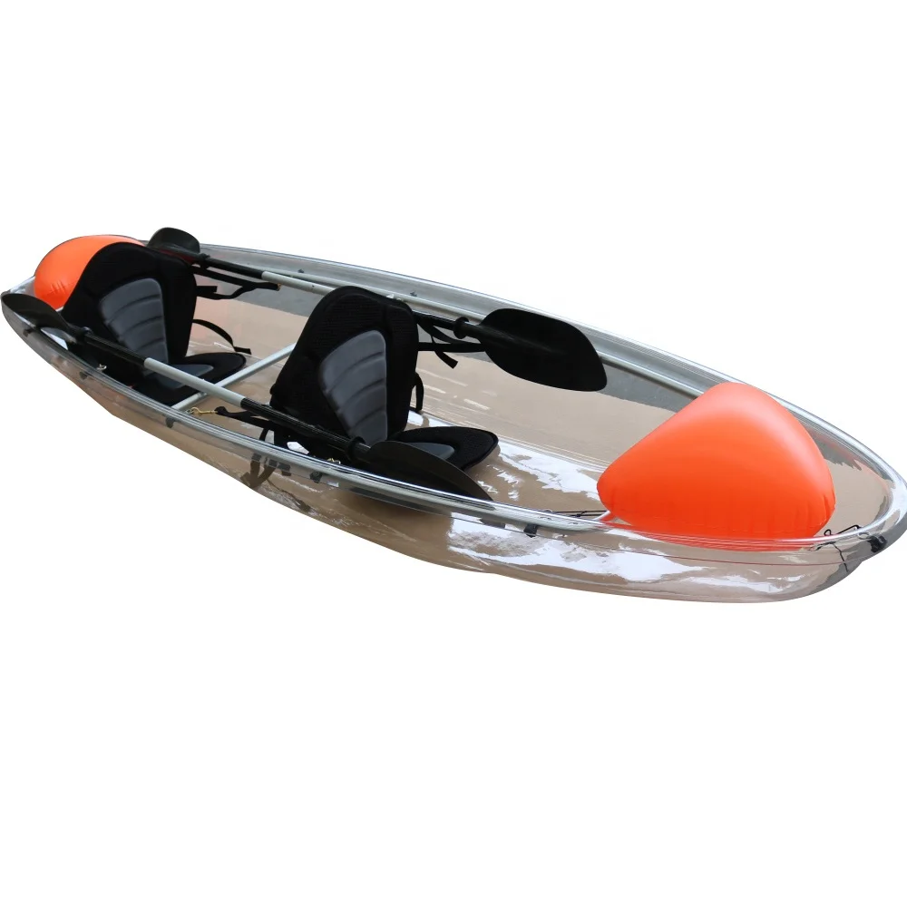 

A Double Seat Ocean Crystal Bottom Transparent Kayak Clear Fishing Canoe 2 Person