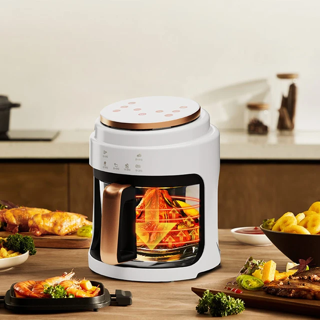 900W 110V-220V Household 8L Air Fryer No Oil Electric Fryer with Gridiron  Intelligent Touch Screen Oven for Whole Chicken - AliExpress