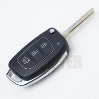 3 4 ปุ่มกรณีกุญแจรถ Fob Key Shell สําหรับ Hyundai IX35 I20 I45 I40 IX45 HB20 SANTA FE IX35 Tucson Solaris ELANTRA Verna 4