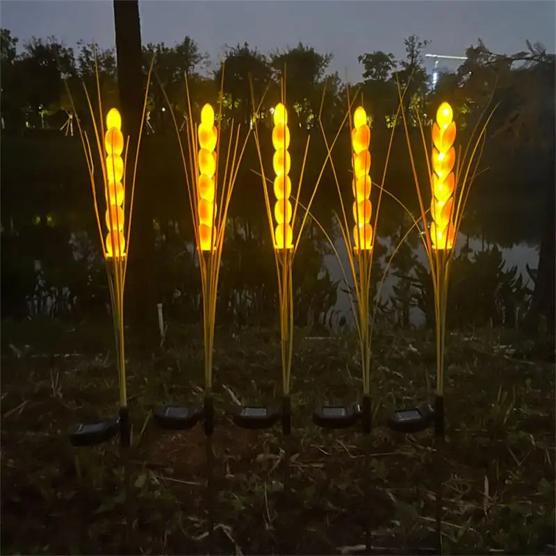 

Новая Напольная Лампа, наружное освещение, лампа для пшеницы, желтая лампа для газона, ландшафтные светильники для ушей пшеницы, светодиодная лампа с медной проволокой, 86 см