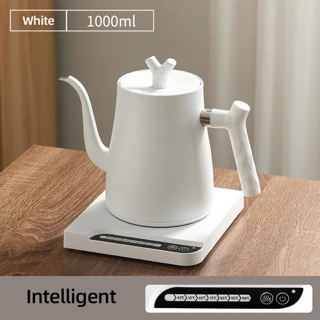 Gooseneck Electric Kettle 800ml Hand Brew Coffee Pot smart Teapot  Temperature Control Pot 1000W Rapid Heating Kettle 110v/220v - AliExpress