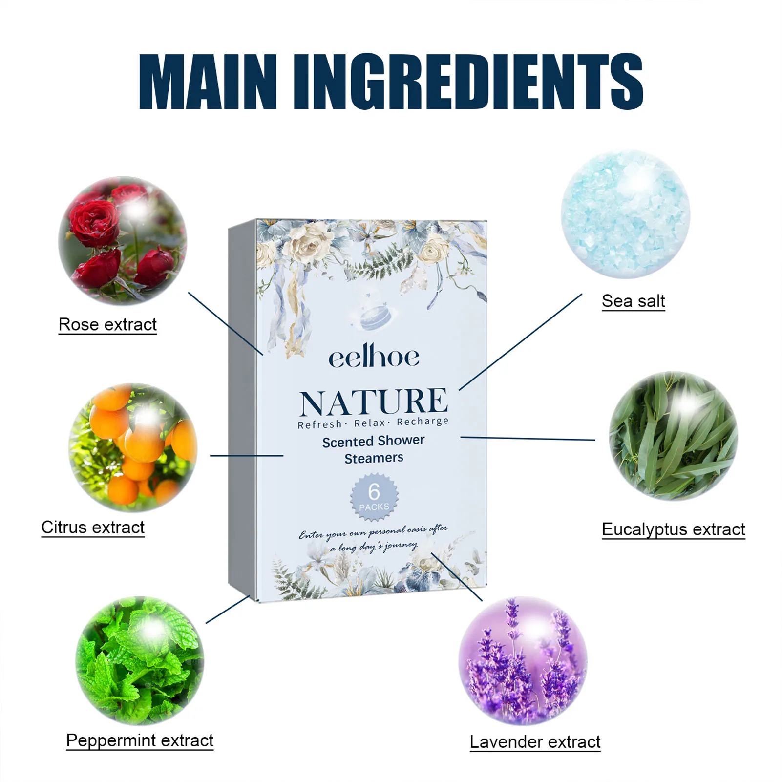 Aromatherapy Shower Steamers Long-lasting Fragrance Nighttime Shower Tablets Bath Bombs n Women Stress Relief And Relaxation 4