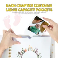 Baby Memory Book Scrapbook for New Parents – Pregnancy Diary & First Year Keepsake
