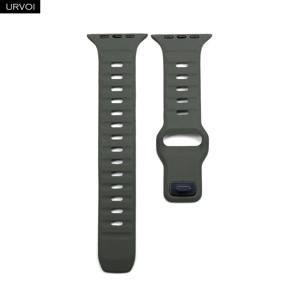 Breathable Silicone Pin-and-Tuck Closure Watch Strap
