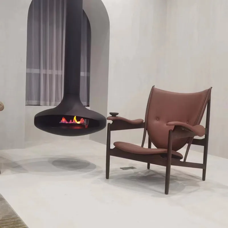 &Phi;900mm Ship to Mexico Hange Cheap Indoor Good quality Real Fire Wood Burning Fireplace