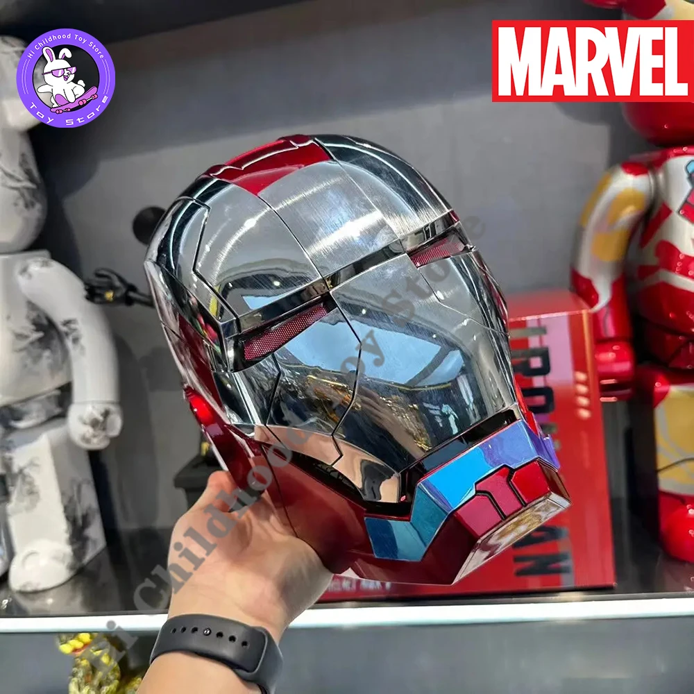 

Marvel Iron Man Autoking 1/1 Mk5 Helmet Remote And Voice Control Iron Man Automatic Helmet Mask With Led Light Boys Funny Gift